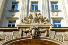 Budapest, Hungary. Facade of building from the 1800s Art Print